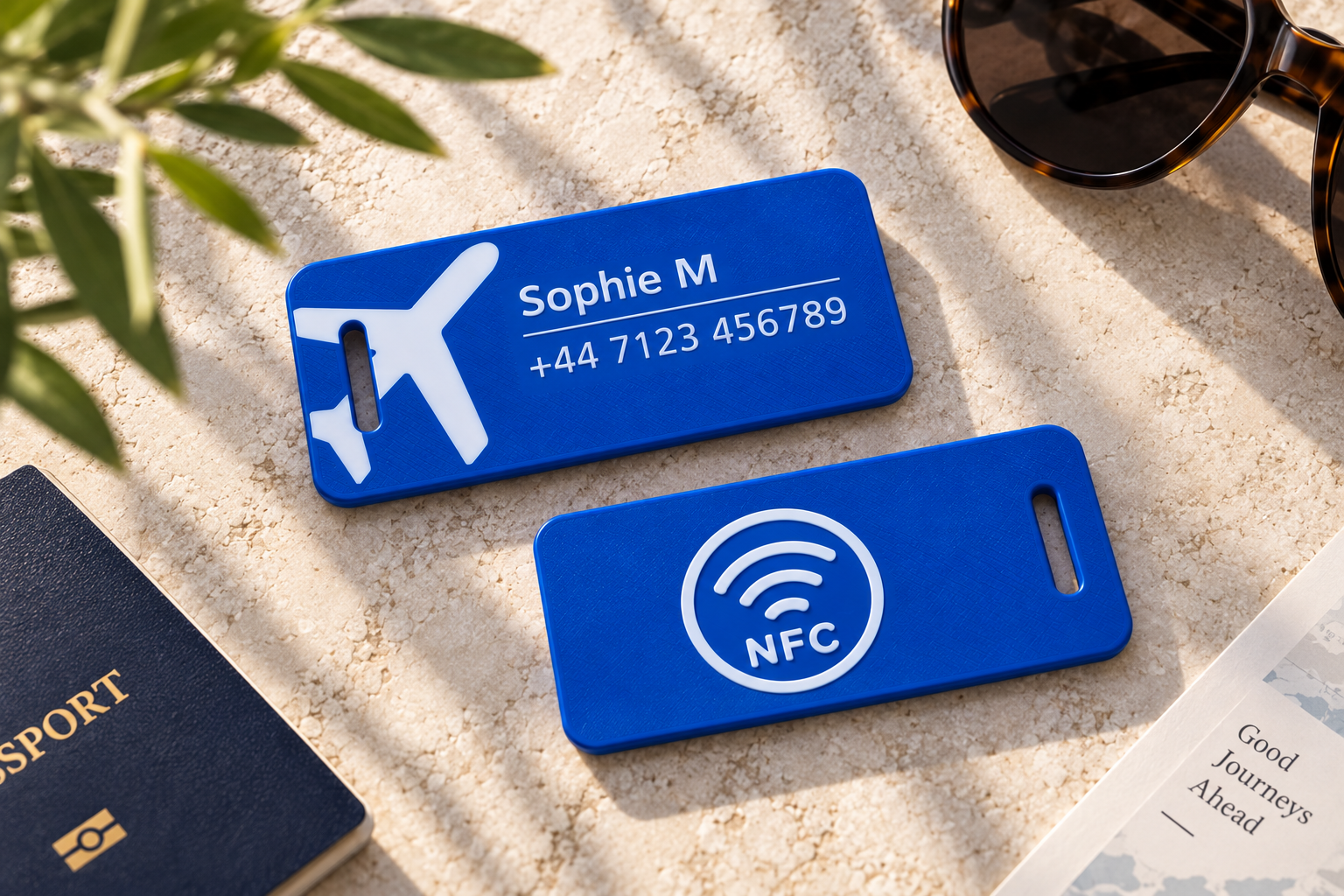 NFC Smart Luggage Tag — Blue NFC luggage tag 2