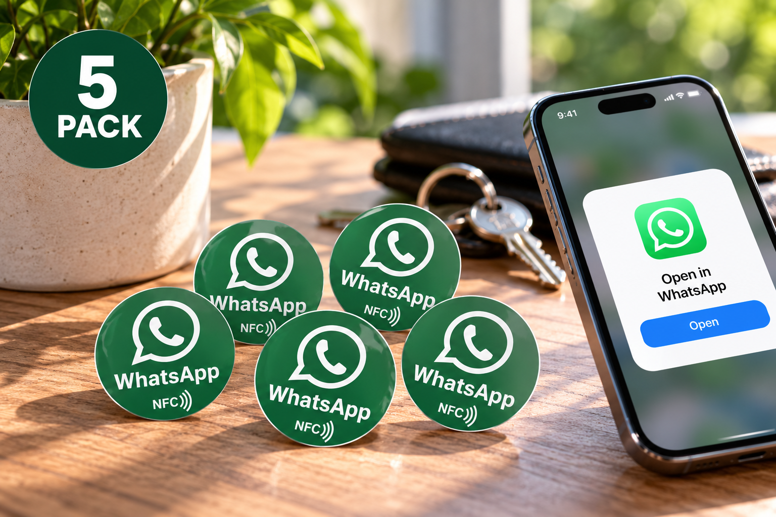 Business WhatsApp Tap NFC Sticker (single) — Business WhatsApp Tap NFC Sticker (single)