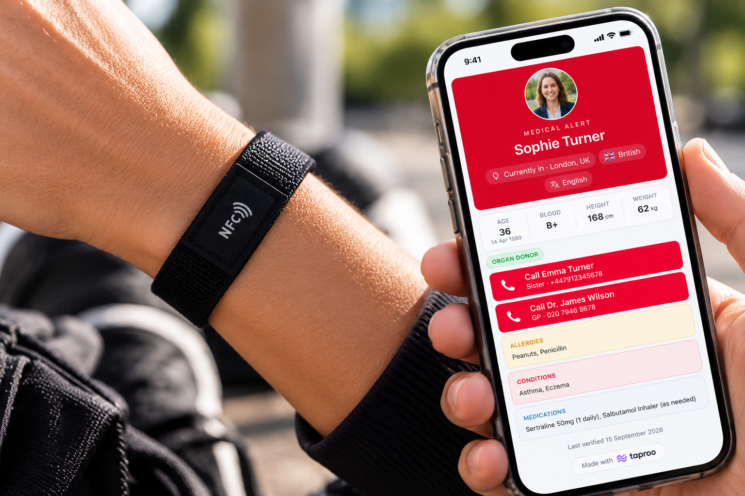 NFC Wristband — Woven Fabric (NTAG215) — NFC Wristband — Woven Fabric (NTAG215)