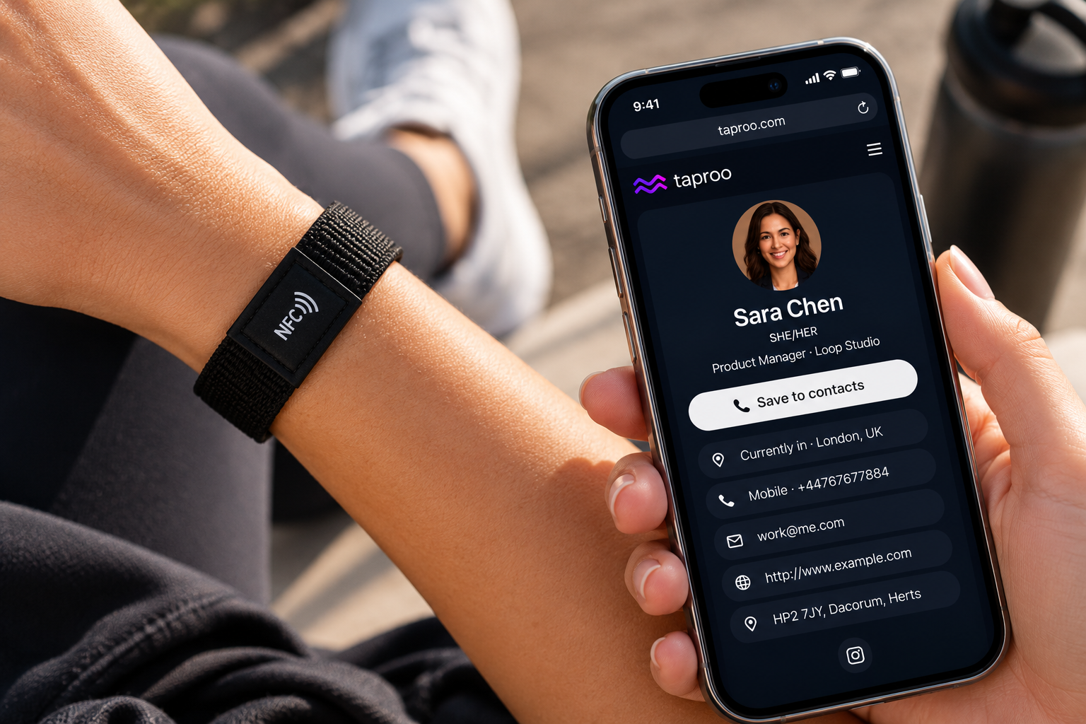 NFC Wristband — Woven Fabric (NTAG215)