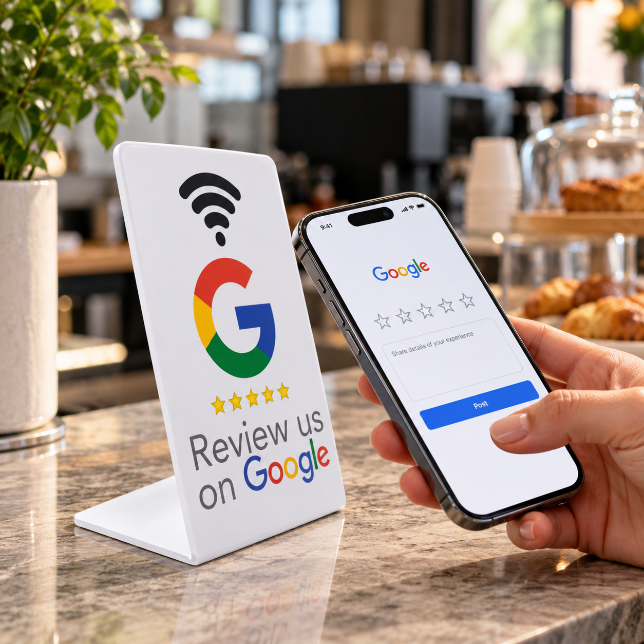 NFC Google Review Standing Card — NFC Google Review Standing Card