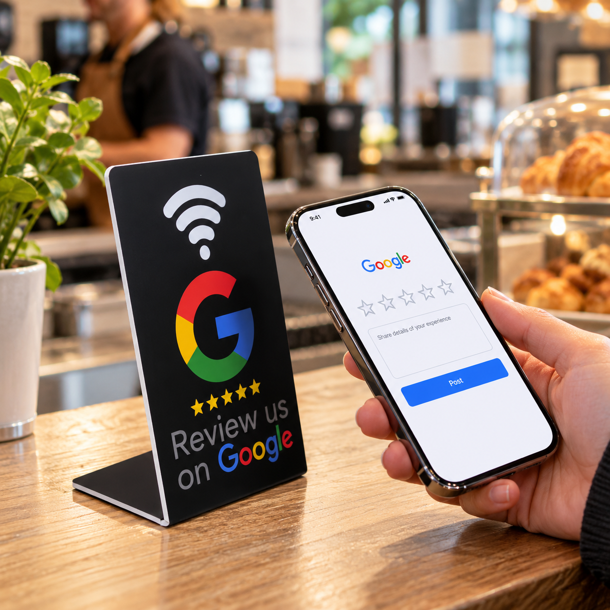 NFC Google Review Standing Card — NFC Google Review Standing Card